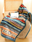 GobekUsa Bohemian Double-Layer Winter Coral Fleece Sofa Blanket