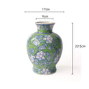 GobekUsa Chinese Retro Blue & White Porcelain Vase Flower Arrangement Home Decor