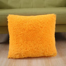 GobekUsa Cozy Plush Fur Cushion Cover 43x43cm White Grey Sofa Decor Pillowcase