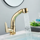 GobekUsa Lift-Up Bathroom Sink Faucet Chrome Finish 360-degree Rotation Water Mixer
