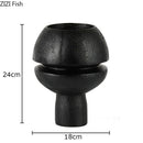 GobekUsa Black Spherical Resin Sculpture Desk Decoration Abstract Art Aesthetic Ornament