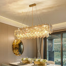 GobekUsa Crystal Ceiling Chandelier: Modern Stainless Steel Lustre Lighting for Home Decor