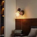 GobekUsa Japanese Walnut Wood Wall Lamp for Bedroom, Corridor, Hallway, Stairway