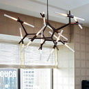 GobekUsa LED Chandelier: Modern Gold Black Ceiling Pendant for Kitchen Dining Living Bedroom