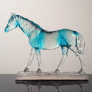 GobekUsa Clear Horse Resin Sculpture Decorative Figurine Home Decoration