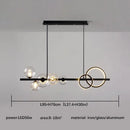 GobekUsa Glass Ball Pendant Chandelier: Scandinavian LED Light for Kitchen Dining Table