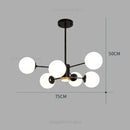 GobekUsa Glass Ball Pendant Lights Modern Nordic Chandelier LED Living Room Decor