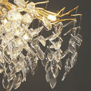 GobekUsa Golden Branch Ceiling Chandelier with Crystal LED - Luxury Modern Design for Living Room