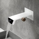 GobekUsa LED Basin Faucet Wall Mounted Hot Cold Mixer Bathroom Brass Vanity