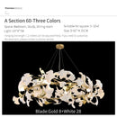 GobekUsa Ginkgo Biloba Chandelier: Elegant Duplex Living Room Hotel Lobby Pendant Light