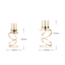 GobekUsa Gold Metal Frame Glass Candle Holder - Wedding Centerpieces & Home Decor