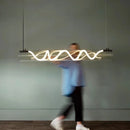 GobekUsa Gold LED Chandelier: Nordic Minimalist Dimming Pendant Lights for Home Decor