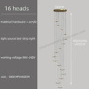 GobekUsa LED Chandelier for Revolving Staircase | Loft Villa Ceiling Hanging Lamp