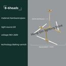 GobekUsa Gold Branch LED Chandelier for Duplex Villa Staircase - Modern Indoor Lighting