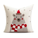 GobekUsa Cartoon Christmas Pillow Covers: Festive Decor for Sofa - Embroidered Design