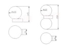 GobekUsa Glass Ball LED Wall Lamp for Bedroom and Living Room Decor