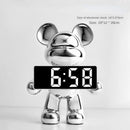 GobekUsa Elegant Bear Clock Ornament for Home Decor and Living Room Craftmanship