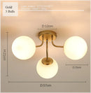 GobekUsa Glass Ball Ceiling Chandelier Pendant Lamp for Modern Living Bedroom