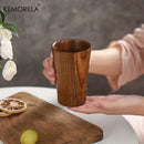 GobekUsa Handmade Natural Wooden Tea Cups - Set of 2 | Japan Style Cups for Tea, Coffee, Beer, Milk, Water
