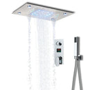 GobekUsa LED Shower Faucet Set Rain Waterfall System with Remote Control & Colorful Ceiling Display