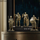 GobekUsa Heavy Armored Knight Resin Statue Decoration for Desk and Room Aesthetic