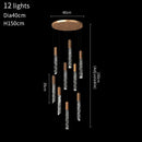 GobekUsa Crystal LED Chandelier: Modern Luxury Staircase & Living Room Hanging Lamp