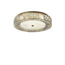GobekUsa Gold Crystal Glass Ceiling Light Fixture for Modern Living Rooms & Bedrooms