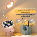 GobekUsa Elephant LED Table Lamp: Three Color Temperature Adjustable Eye Protection Learning Light