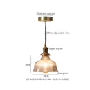 GobekUsa Clear Glass LED Copper Pendant Lighting for Minimalist Decor