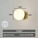 GobekUsa Frosted Glass Ball LED Wall Lamp for Corridor, Aisle, and Bedroom
