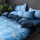 GobekUsa Cute Cartoon Printed Bedding Set | Washed Skin-Friendly | Queen/King Size