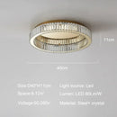 GobekUsa Gold Crystal Ceiling Light Ring LED - Modern Luxury Indoor Home Lighting
