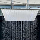 GobekUsa 24" Chrome LED Rain Shower Head Ceiling Mounted Top Sprayer & Arm