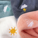 GobekUsa Kids Weather Embroidery Cotton Terry Towel - High Quality Turban for Face and Hair