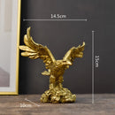 GobekUsa Golden Eagle Resin Sculpture Falcon Home Decor Figurine