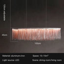 GobekUsa LED Tassel Chandelier Pendant Light for Living Room Villa Hall Silver Lustre