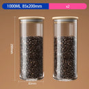 GobekUsa Airtight Glass Coffee Bean Storage Jar with Bamboo Lid for Kitchenpreservation
