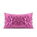 GobekUsa 3D Velvet Flower Pillow Covers in Yellow Beige 45x45cm