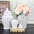 GobekUsa Golden Ceramic Ginger Jar Home Decor Vase Pot Flower Arrangement Storage Jar