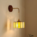 GobekUsa Adjustable LED Wall Lamp Sconce Copper Wood Glass Stair Light