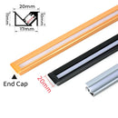 GobekUsa Invisible LED Aluminum Profile with Milky Cover for Cabinet Shelf Lighting