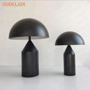 GobekUsa Black Iron Mushroom Table Lamp, Nordic Design, Gold Accent, Living Room Bedroom Light