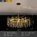 GobekUsa Golden Branch Led Ceiling Chandelier Modern Living Room Pendant Lights