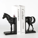 "GobekUsa Dark Horse Stallion Resin Figurine for Home Decor Bookshelf Storage"