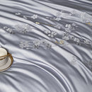 GobekUsa Egyptian Cotton Flowers Embroidery Bedding Set 6-Piece Home Textiles