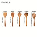 GobekUsa 5-Piece Natural Wooden Tableware Set | Kitchen Cookware Utensils
