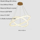 GobekUsa K9 Crystal Round Chandelier: Modern LED Pendant Lamp for Home, Living Room, Bedroom, Lobby