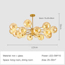 GobekUsa Gold Star Glass Ball Pendant Light: Modern Nordic LED Chandelier for Home Décor