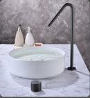 GobekUsa Brushed Black Basin Faucet with Rotating Two-Hole Sink Tap - Widespread Bathroom Tap