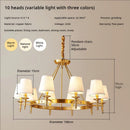 GobekUsa Copper American Chandelier: Luxury Modern Living Room, Dining Room, Bedroom Light